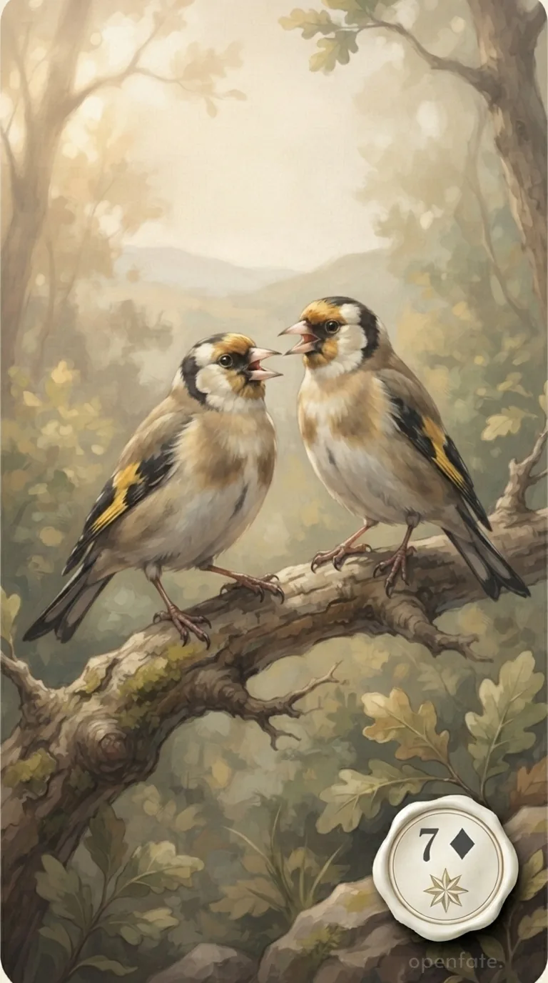 AstralNex 雷諾曼第 12 張「鳥」牌面插圖