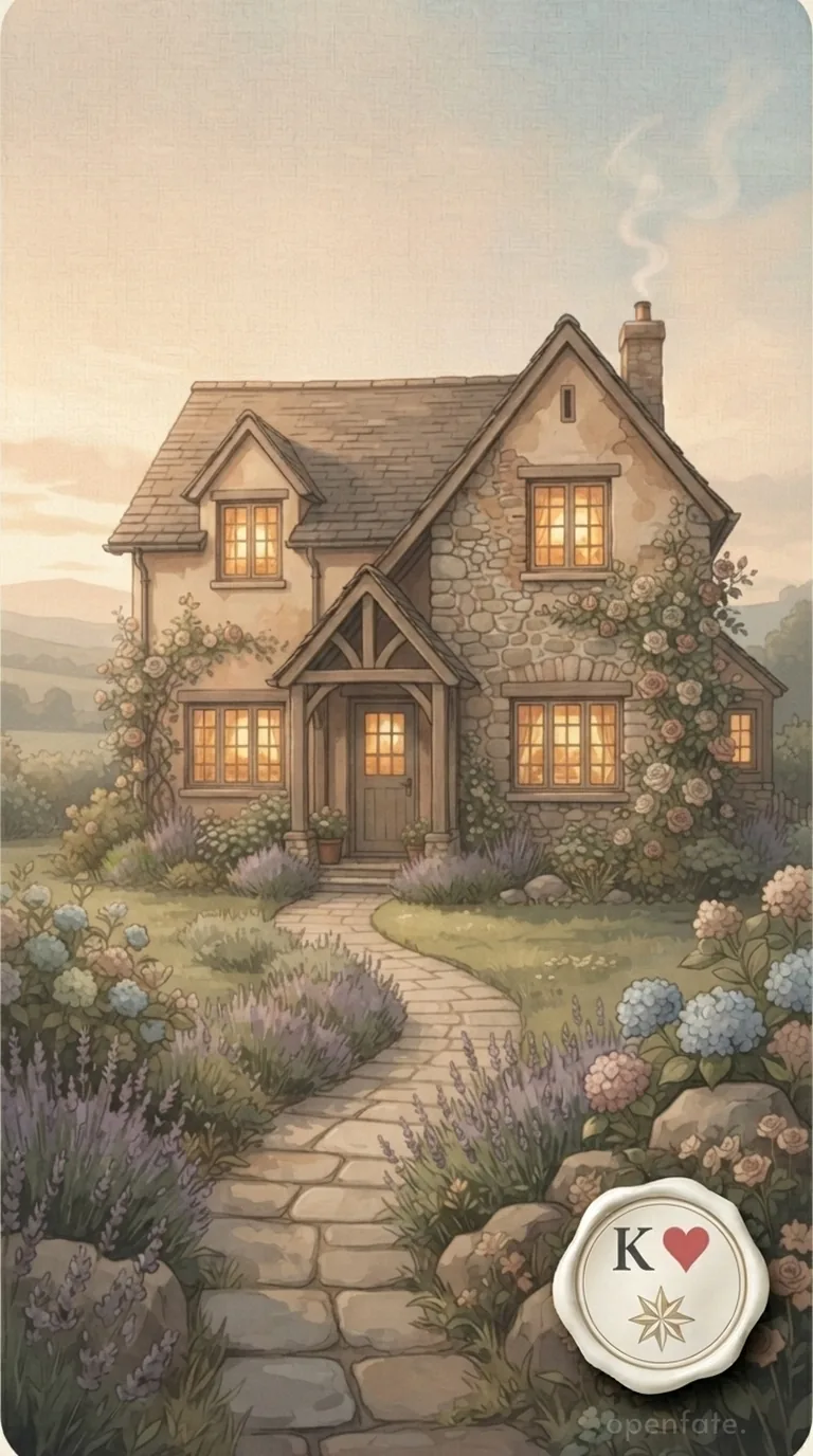 AstralNex illustration of Lenormand card 4, House